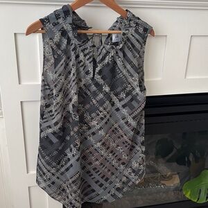 CAbi Black and Gray Floral Blouse
Excellent condition